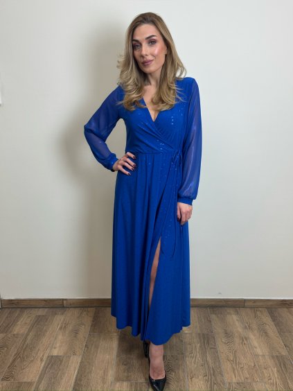 Sofistik šaty LEONKA, kr. modrá