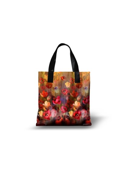 Taška se zipem a podšívkou máky žlutooranžové