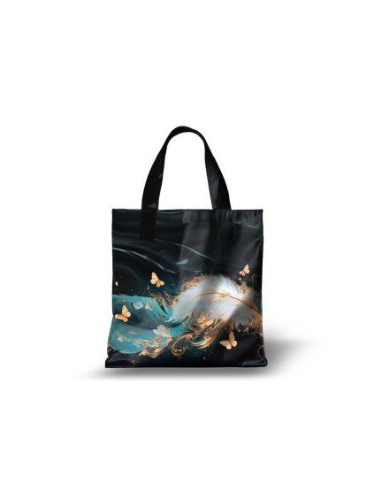 Taška se zipem a podšívkou motýl mramor