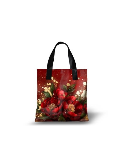 Taška se zipem a podšívkou pivoňka červená