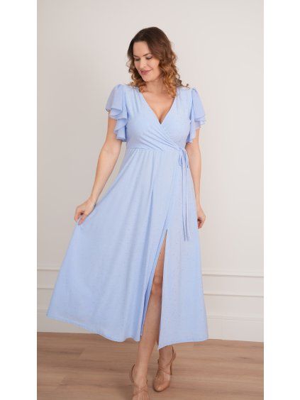 Sofistik plesové šaty OLINA, sv. modrá