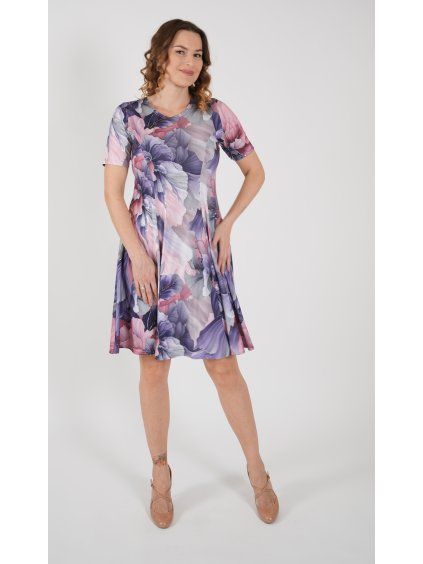 Sofistik šaty DITA, V3 fialová/stříbro