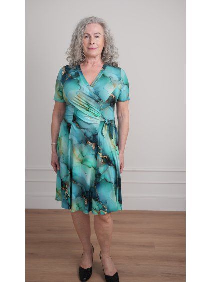Sofistik šaty VANDA, V3 tyrkys