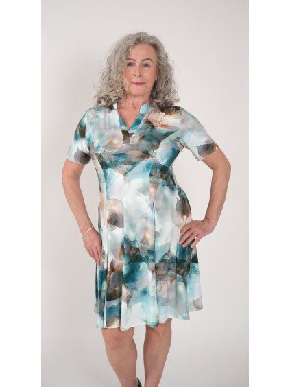 Sofistik šaty ŠÁRKA, V3 tyrkys list