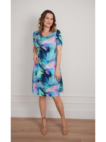 Sofistik šaty DOLORES, V3 tyrkys