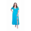 Sofistik jednofarebné šaty OFÉLIE, tyrkys