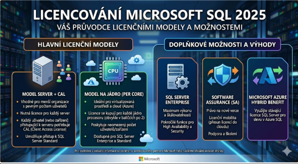 Licencování Microsoft SQL Serveru 2025