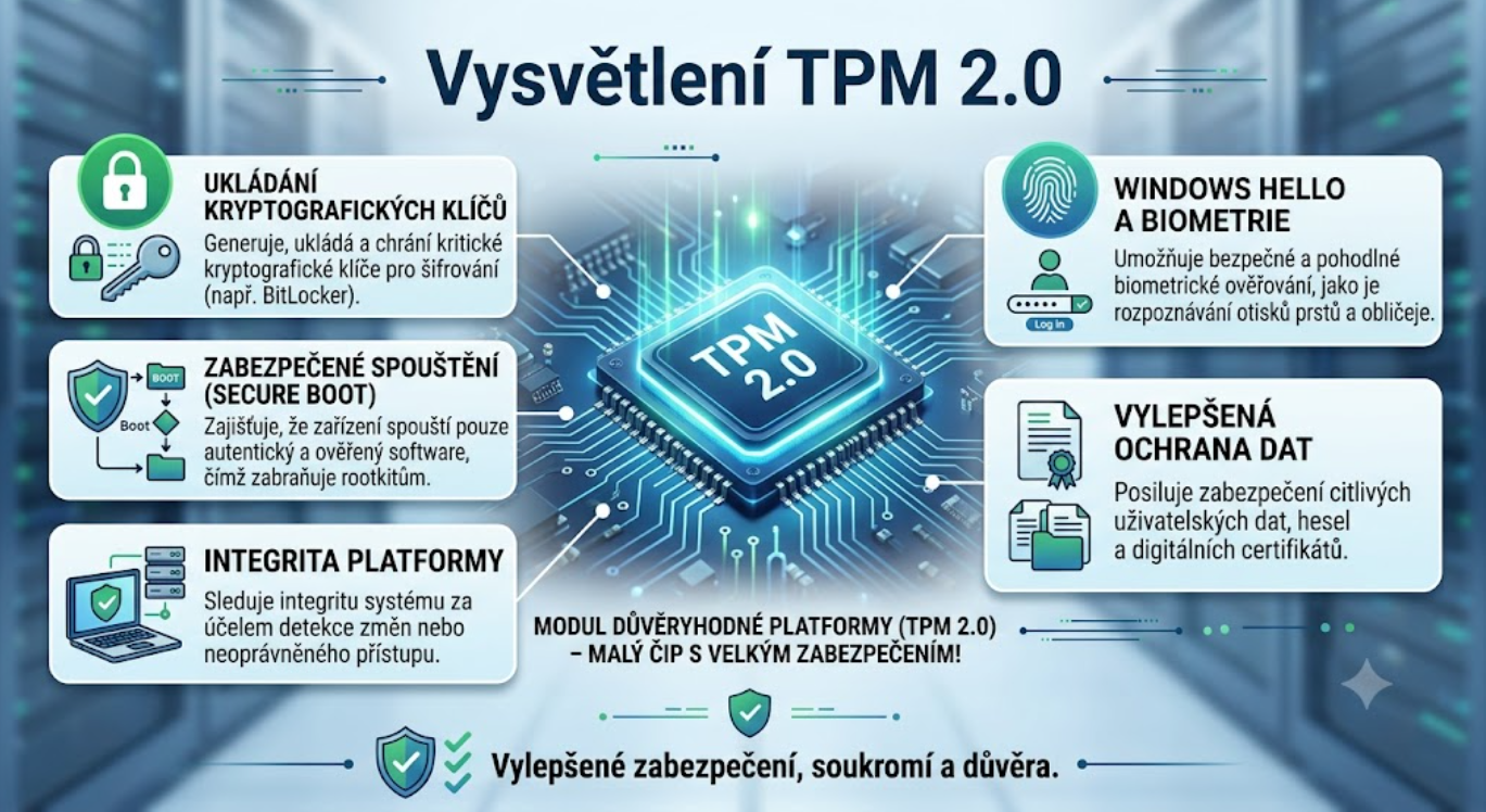 Vysvětlení TPM 2.0 – Malý čip, který přináší velkou bezpečnost!