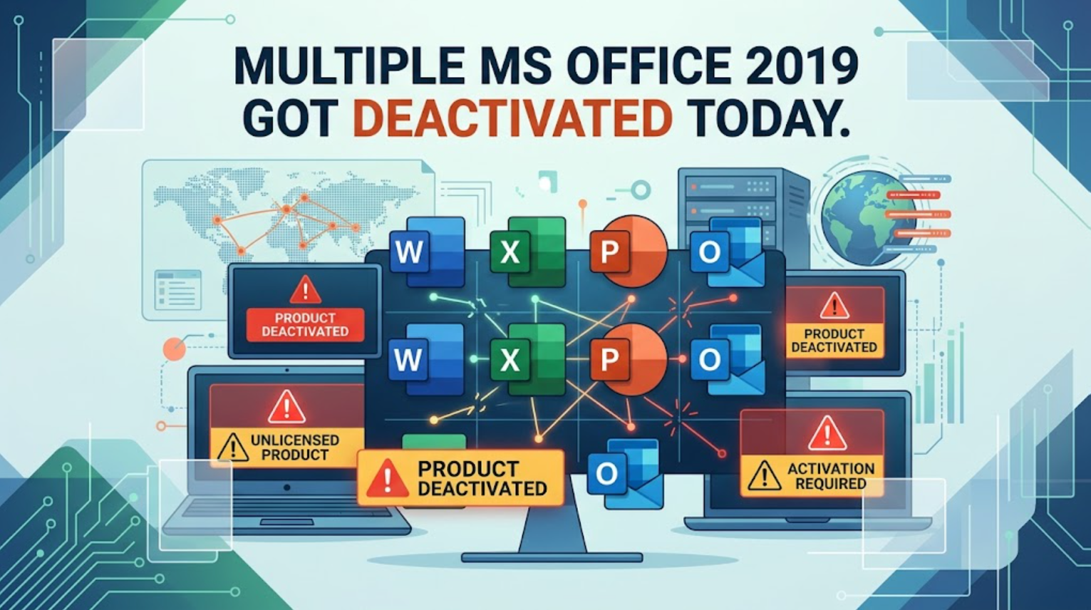 Masová deaktivace MS Office 2019.