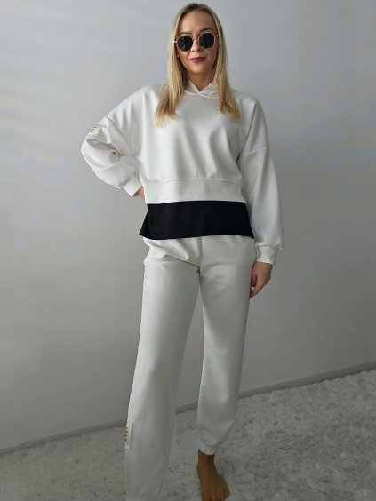 Biela tepláková oversize súprava Jacky