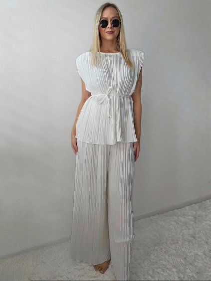 Biely elegantný voľný komplet Olívia