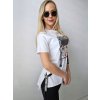 Biele tričko New Style s kamienkami a perličkami