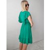 Zelené elegantné volánikové  šaty nad kolená