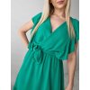 Zelené elegantné volánikové  šaty nad kolená