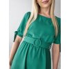 Zelené elegantné šaty s opaskom nad kolená