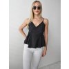 Čierny elegantný Top na uväzovanie