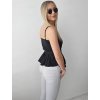 Čierny elegantný Top na uväzovanie