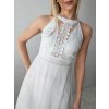 Biele elegantné šaty s čipkou