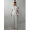 Biely elegantný voľný komplet Olívia