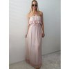 Letné dlhé ružové šaty Rebeca