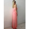 Letné dlhé koralové šaty Rebeca
