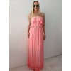 Letné dlhé koralové šaty Rebeca