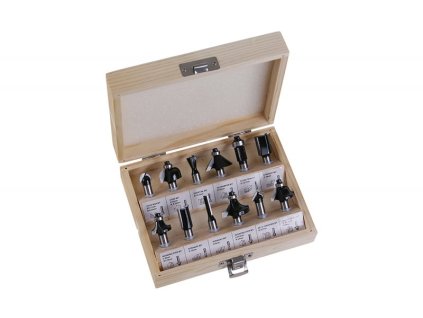 Sada tvarových fréz na dřevo SK plátky 12ks