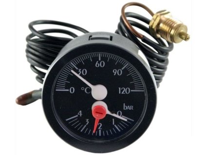 REGULUS termomanometr 0-4bar, 0-120°C, 57,5mm, kapilárový
