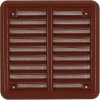 Větrací mřížka krytka 100x100 hnědá se síť.