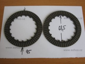 Spojková lamela pitbike dirtbike ATV -125cc 2ks