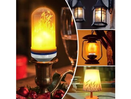 3210 led zarovka s efektem horiciho plamene