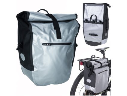 Torba rowerowa RALLEX sakwa na bagaznik wodoodporna boczna torba na rower pojemna 23l 167146