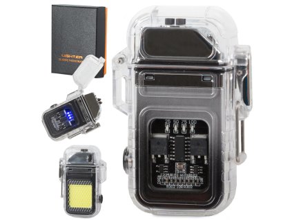 32373 17 plasma lighter with led lamp electric usb