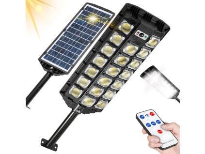 47568 9 led solarni poulicni lampa s dalkovym ovladanim s vykonnym vodotesnym ip65 pohybovym senzorem