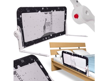 Barierka ochronna bramka oslonka do lozka 120cm czarna 102929%282%29