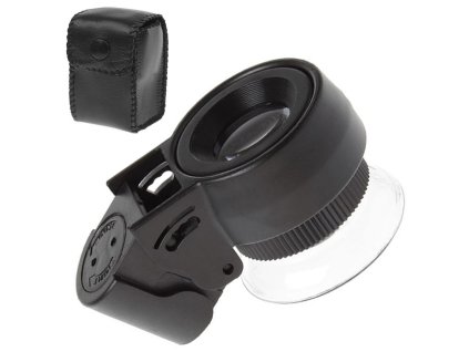 12363 9 kapesni lupa na sperky 2 led uv 45x sklo