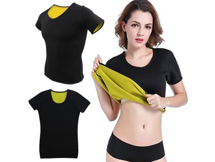 14637 14 damske neoprenove fitness tricko s kratkym rukavem