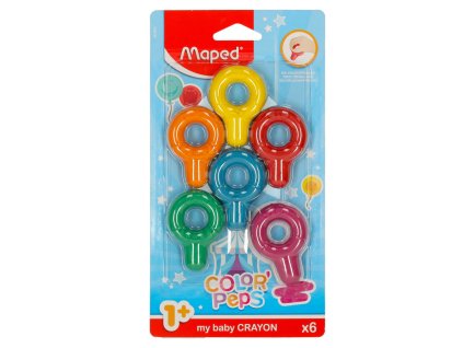 Kredki swiecowe dla malych dzieci okragle 1 Maped 6 kolorow 157240