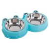 13038 10 dvojita kovova miska pro psy 0 3 l x 2