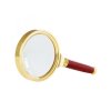 16362 9 klasicka rucni lupa 60 mm zlate sklo elegantni