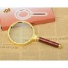 16362 12 klasicka rucni lupa 60 mm zlate sklo elegantni