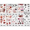 44997 4 tetovani halloween falesny realisticky omyvatelny prevlek