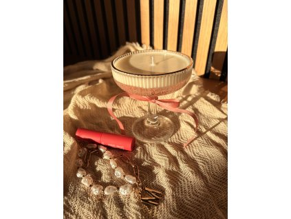 Valentýnská svíčka sklenice