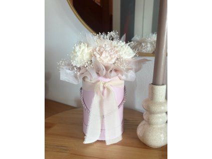 CandlesFlowerBox Ruzovy