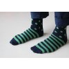 pruhované zelené ponožky