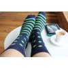 ponožky s puntíky zelené