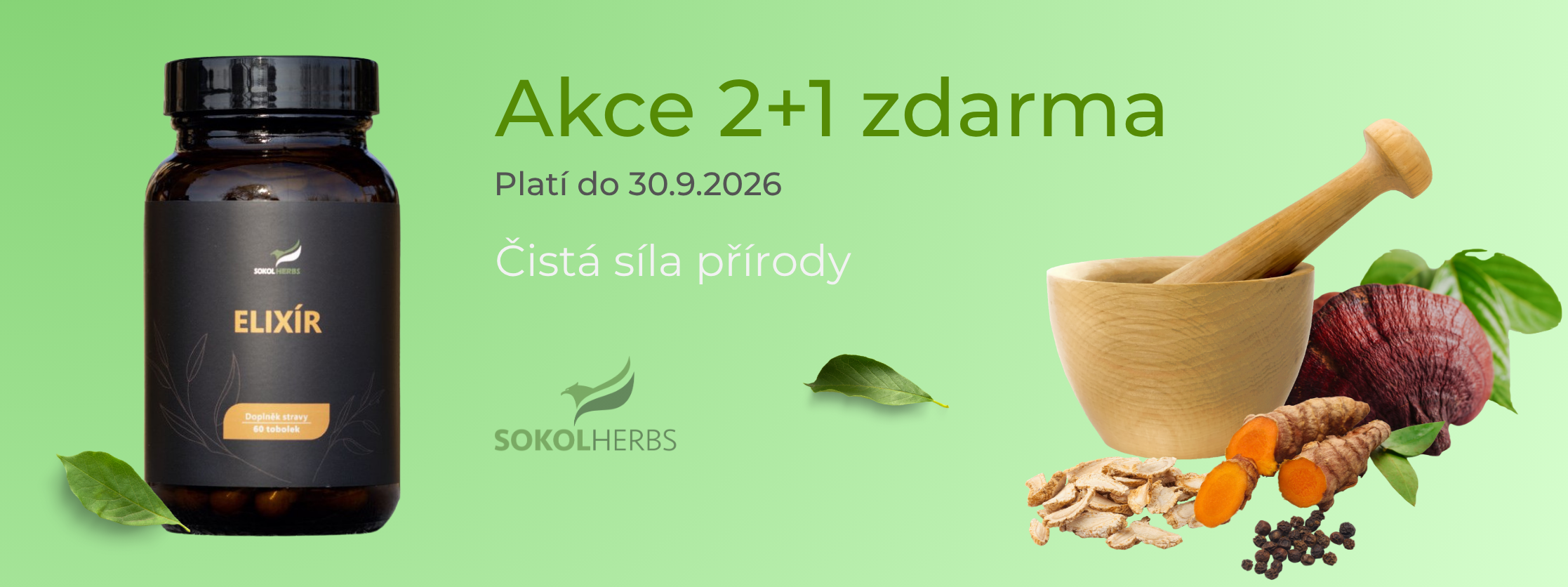 Elixír - akce 2+1 září 2026