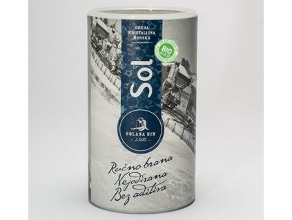 BIO Hrubozrnná morská soľ s prírodným obsahom jódu 500g