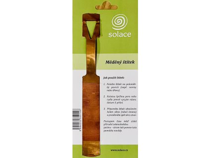 Měděný štítek pro uchování vzpomínek