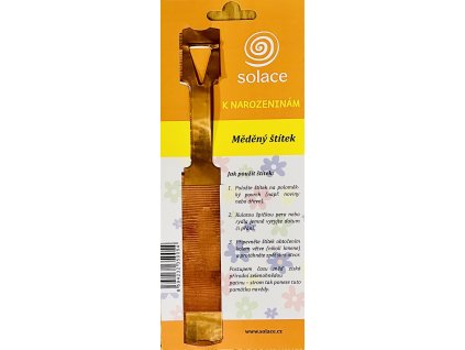 Měděný štítek pro uchování vzpomínek - K narozeninám